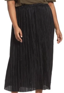 NEW Sejour Plus Size 3X Black Crepe Crinkle Skirt, Retail $99 - Picture 1 of 5