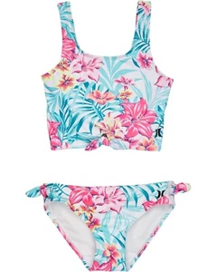 Hurley L49113 Girls Printed Knot-Detail Tankini 2-Piece Swimsuit Size S / 7 - Picture 1 of 6