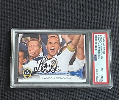 LANDON DONOVAN 2012 UPPER DECK MLS SIGNED AUTOGRAPHED CARD PSA/DNA CERTIFIED - Image 1 of 2