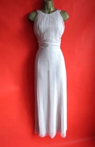 Brand new Coast pink blush pleated mesh MAXI dress size 14. - Picture 1 of 5