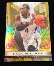 2013-14 Panini Spectra #18 Paul Millsap GOLD 5/10 Ssp Atlanta Hawks