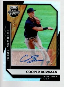 2021 Elite Extra Edition Signatures Prime Numbers B #122 Cooper Bowman 70/72 - Picture 1 of 1