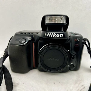 Nikon N50 35mm SLR Film Camera Body Only Tested Working Strap No Bag - Picture 1 of 7