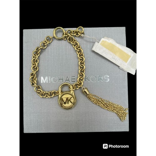 MICHAEL KORS Bracciale Catena Oro Rosa Lucchetto Nappa MKJ6820791 + SCATOLA MK