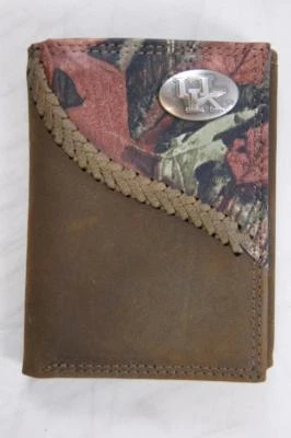 ZEP PRO  Kentucky Wildcats Fence Row Camo Leather Trifold Wallet Tin Box - Image 1 of 4