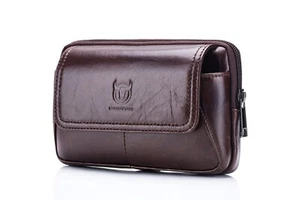 Genuine Leather Belt Bag Loop Phone Holster Waist Pack Pouch Men Farther Gift - Picture 1 of 10