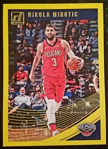 2018-19 DONRUSS YELLOW FLOOD PARALLEL NIKOLA MIROTIC #27 MILWAUKEE BUCKS! - Picture 1 of 5