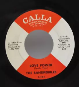 Soul 45 The Sandpebbles Love Power/Because of Love 1967 Calla C-141 - Picture 1 of 2
