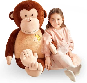 Large Monkey Stuffed Animal Plush Monkey Toy for Children (Brown, 30 Inches) - Picture 1 of 12