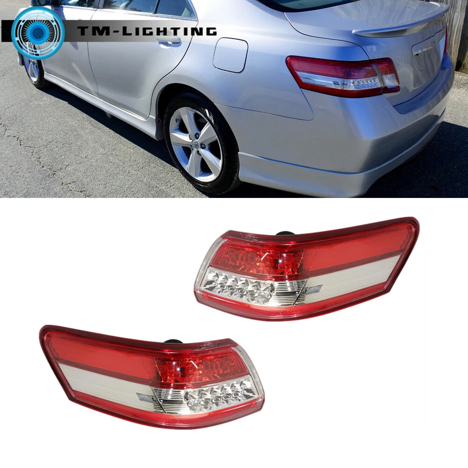 Lanterna traseira lateral esquerda e direita para 2010 2011 Toyota Camry par traseiro lâmpada de freio externa - Imagem 1 de 4