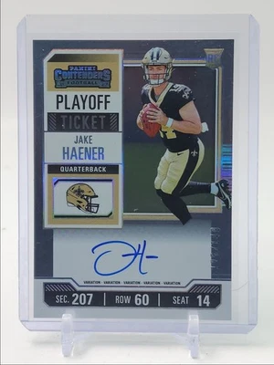 JAKE HAENER 2023 CONTENDERS ROOKIE PLAYOFF TICKET VAR RC AUTO /149 Q0358 - Image 1 of 2