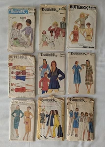 Vintage Dressmakers Patterns x9 Butterick Adult/Child, Variety Sizes & Garments - Picture 1 of 9