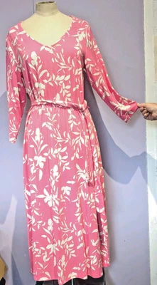 VESTIDO RUTH LANGSFORD SUAVE ROSA Y BLANCO VERDADERO TALLA 8 P BUEN ESTADO Foto 1 de 2