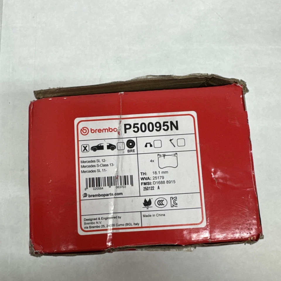 Juego de pastillas de freno de disco para Mercedes-Benz SL550 S550 2013-2015 BREMBO NORTEAMÉRICA Foto 1 de 3