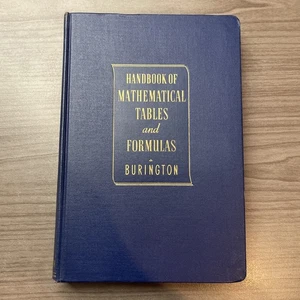 Handbook Of Mathematical Tables And Formulas 1958-Richard Burington - Bild 1 von 9