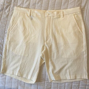 FootJoy Shorts Herren 40 gelb Seersucker Performance Stretch Golf Freizeit - Bild 1 von 14