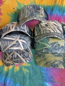 5 Mossy Oak Camo Hats - Billboard Front  - Picture 1 of 3