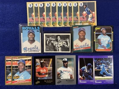 Bo Jackson 100 Baseball Card Lot 1986 Topps Donruss Rookie Kansas City Royals - Image 1 of 4