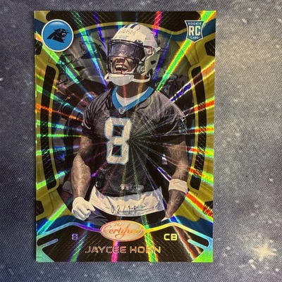 2021 Panini Certified Rookies Jaycee Horn #144 Mirror Gold /15 (RC) - Image 1 of 4