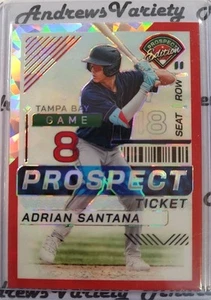 Béisbol Adrian Santana 2024 Panini Prospect Edition Holo Red Ice - Imagen 1 de 2