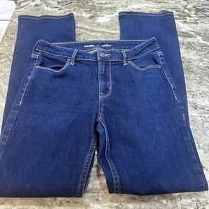 Old Navy Wow Damen Bootcut Jeans Gr. 6 dunkelblau klassisch & bequem - Bild 1 von 6
