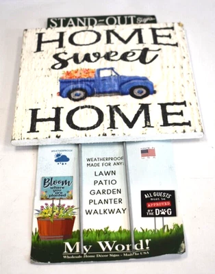 Знак My Word Stand out Signs Home Sweet Home Truck синий квадратный для грузовика 8x8 - Изображение 1 из 4