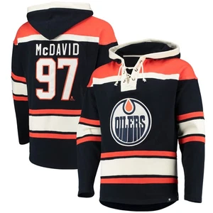 Herren '47 Connor McDavid Navy Edmonton Oilers Spielername & Nummer Schnürsenkel - Bild 1 von 4