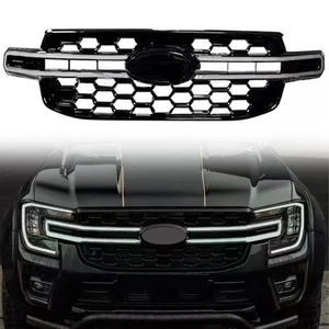 Front Mesh Grille Grid Front Bumper with Light Fit Ford Ranger T9 2023 2024 24+ - Picture 1 of 6