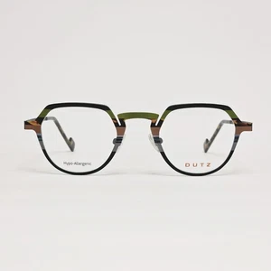 DUTZ DZ843 Unisex Hypoallergene Runde/Geometrische Brille in Mehrstreifen | 45 mm - Bild 1 von 12