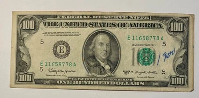1950D $100 One Hundred Dollar Federal Reserve Note Richmond •Vintage US Currency - Image 1 of 4
