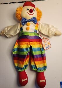 Vintage charlie clown Rainbow Plush doll Style #719 Russ Brand