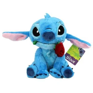 Stitch mit Rose Kuscheltier Disney - ca. 25 cm Plüschtier Stofftier - Bild 1 von 6