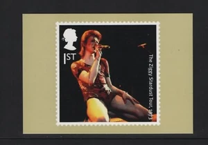 DAVID BOWIE ROYAL MAIL OFFICIAL MEMORABILIA Postcard ZIGGY STARDUST TOUR 1973 DB - Picture 1 of 1