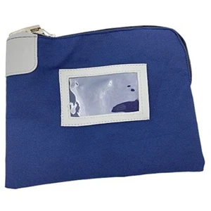 11-inch Locking Money Bag, 7-Pin, Pop Up Lock, 2 Keys - Blue - Picture 1 of 3