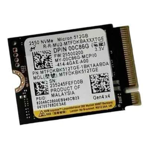 Dell 512 GB Solid State Drive for Inspiron - Gen 4x4 - NNMe - 2230 0C86G - Afbeelding 1 van 1