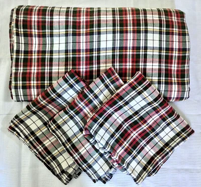 Pottery Barn Denver Plaid KING Duvet 3 EURO Shams 4 Pc Set Christmas Lodge Cabin - Image 1 of 4