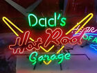 Panneau néon de garage Dad's Hot Rod 19"x15" bar pub mur homme grotte décodeur illustration