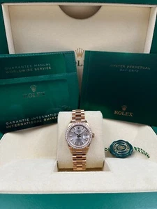Rolex Lady-Datejust 28mm Sundust Dial Diamond Bezel RG 279135 Pre-Owned 2022 - Picture 1 of 13