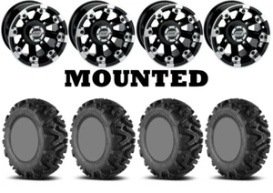 Kit 4 EFX MotoMTC Tires 26x9-14/26x11-14 on Moose 393X Black Wheels FXT - Picture 1 of 5