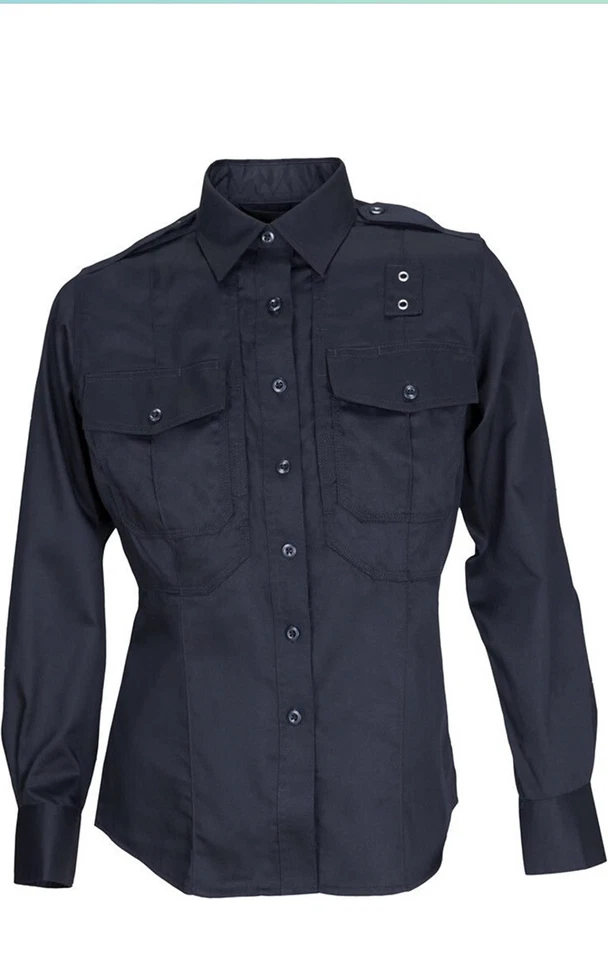 5.11 Tactical Women's Twill PDU Class-B Long Sleeve Shirt, 62065, Large, Navy - Image 1 of 1