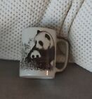 Tasse en céramique originale Otagirl fabriquée à la main panda avec bébé et bambou fabriquée au Japon