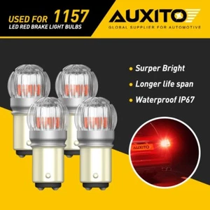 4X AUXITO 1157 2357 Red LED Rear Brake Tail Stop Parking Light Bulb Super Bright - Foto 1 di 12