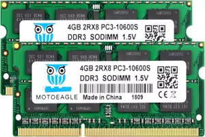 DDR3 1333Mhz Sodimm RAM 8GB Kit (2X4GB) 2Rx8 PC3-10600 PC3-10600S 4GB 1.5V CL9 2 - Foto 1 di 12