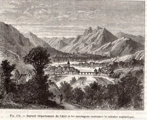 GRAVURE 1890 ENGRAVING 01 SEYSSEL VUE GENERALE - Picture 1 of 1