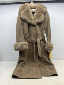 VTG 70s New w/ Tags A&F Originals Abercrombie Fitch Suede Coat 3/4 Long Size 16 - Picture 1 of 14