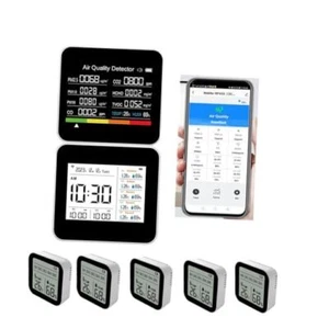 20 in 1 Tuya WiFi Air Quality Monitor CO₂ CO TVOC HCHO PM2.5 PM1.0 PM10 & - Picture 1 of 8