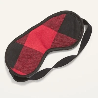 NWT Old Navy flannel sleepmask red plaid - Image 1 of 3