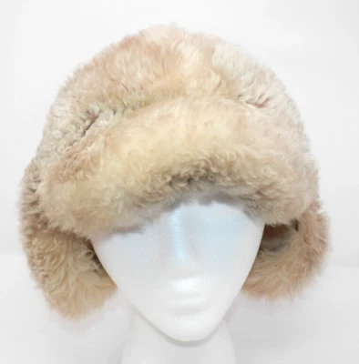 Sombrero de piel de cordero toscano para mujer • Italia estilo sherpa visera vintage orejeras Foto 1 de 4