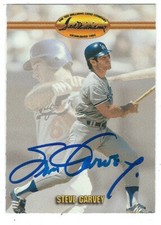Autographed STEVE GARVEY 1993 Ted Williams Los Angeles Dodgers card wShow Ticket