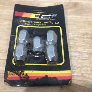 Mr Gasket 1441 Chrome Plated Wheel Acorn Lug Nuts 5 Pack - 1/2" NEW - Picture 1 of 2